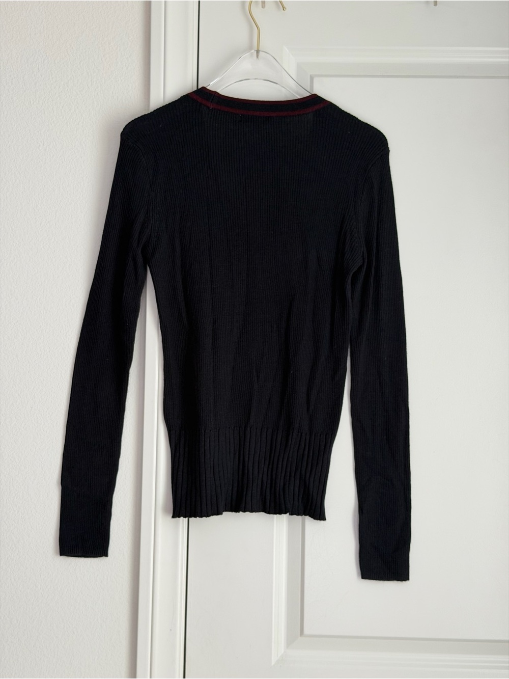 Madewell V-Neck Cardigan in Dark Navy Combo, Size Small - Picture 10 of 10